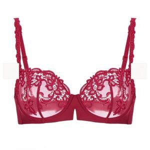 Simone Perele Saga Underwire Demi Bra in Lipstick. Size 36F (DDD-US) $29 obo.